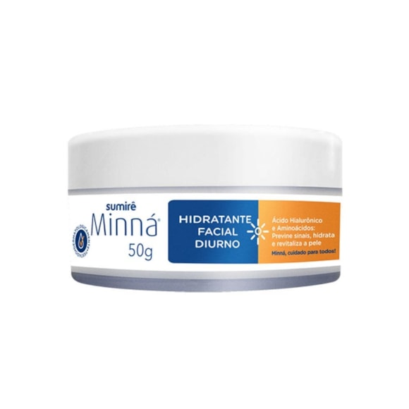 Creme Hidratante Facial com Ácido Hialurônico Minná Diurno 50g
