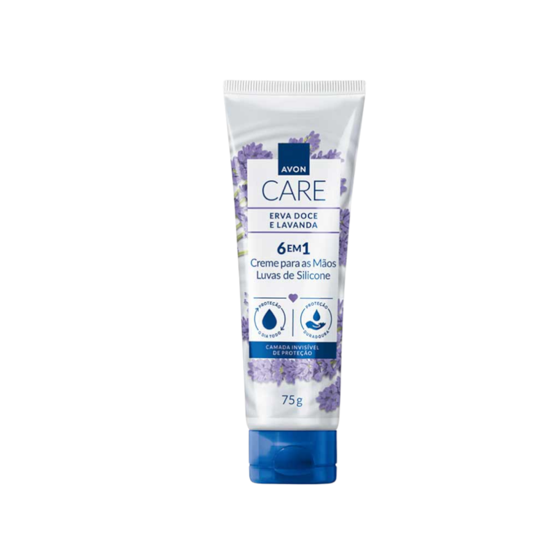 Creme Hidratante Mãos Avon Care Silicone Erva Doce e Lavanda 75g