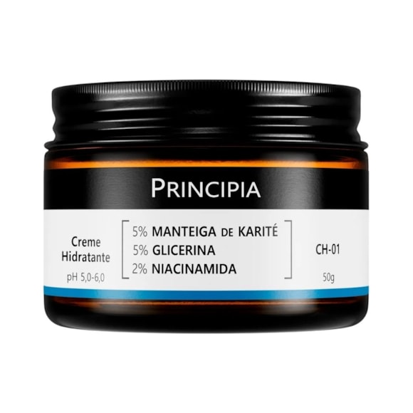 Creme Hidratante Principia Skincare CH-01 5% Manteiga de Karité + 5% Glicerina + 2% Niacinamida 50g