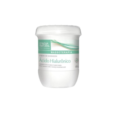 Creme Para Massagem D'agua Natural Acido Hialurônico 650g