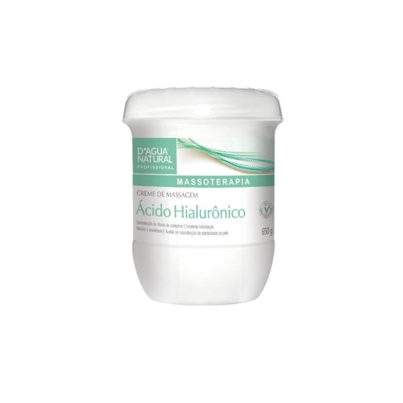 Creme Para Massagem D'agua Natural Acido Hialurônico 650g