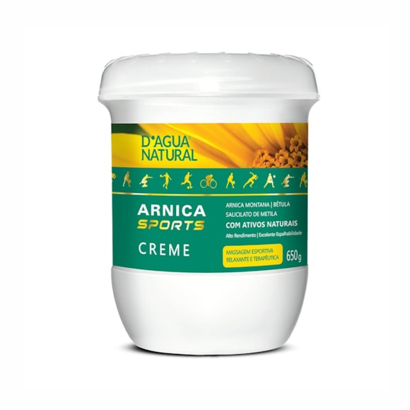 Creme Para Massagem D'agua Natural Arnica Sports 650g