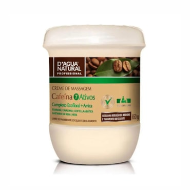 Creme Para Massagem D'agua Natural Cafeína 7 Ativos 650g