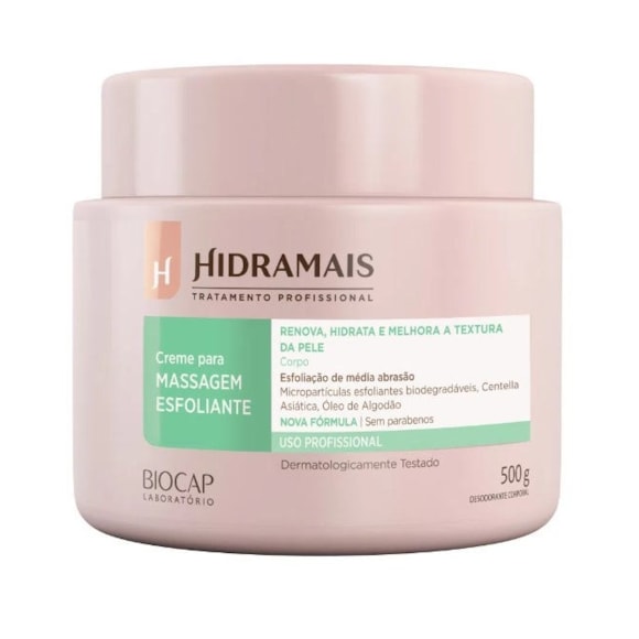 Creme Para Massagem Hidramais Esfoliante Natural 500G