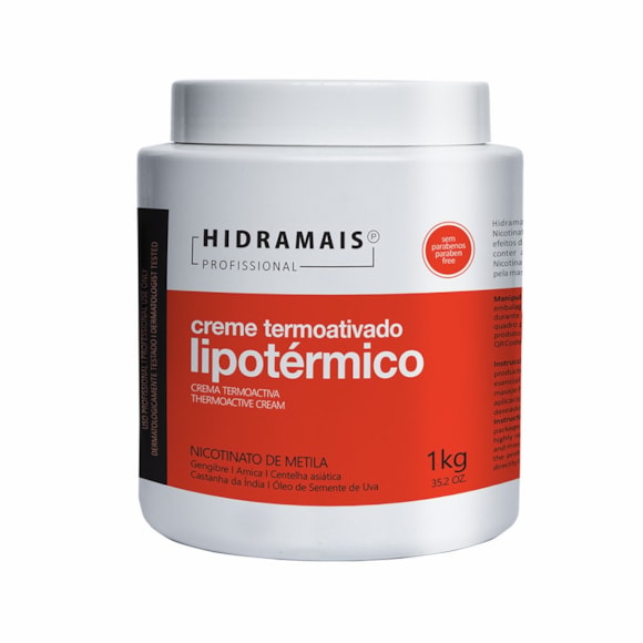 Creme Para Massagem Hidramais Termo Ativado 1Kg