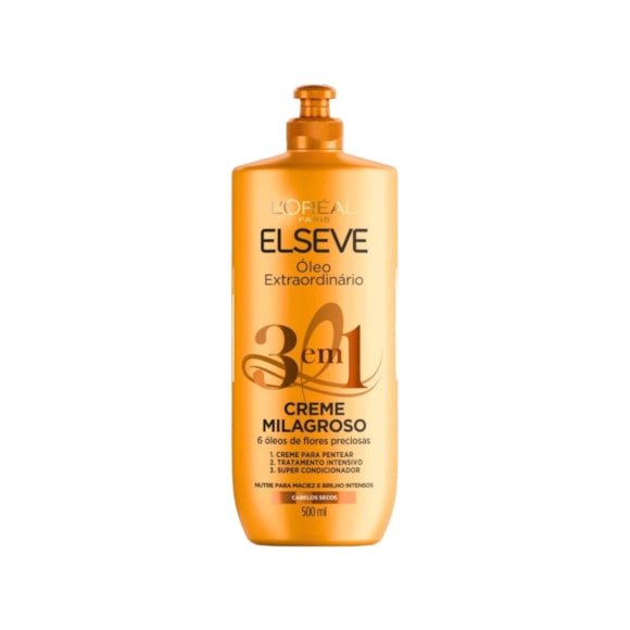 Creme para Pentear Elseve Óleo Extraordinário 3em1 500ml