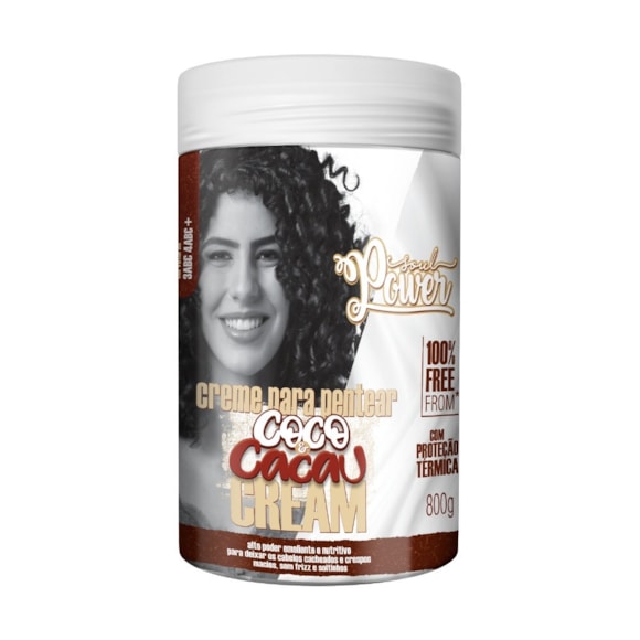 Creme Para Pentear Leave In Soul Power Coco E Cacau Cream 800gr