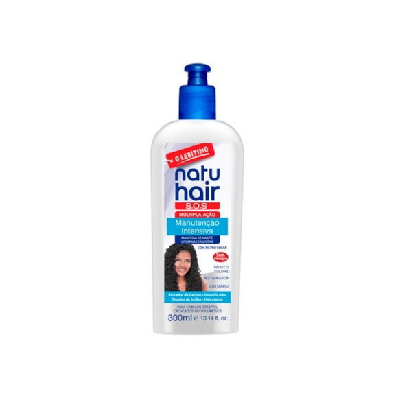 Creme Para Pentear Natuhair Sos Redução Volume Manutenção Intensiva 300ml