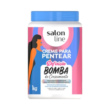 Creme para Pentear Salon Line Condicionador Definição Bomba de Crescimento 1kg