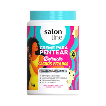 Creme para Pentear Salon Line Condicionador Definição Cachos Fitados 1kg