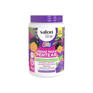 Creme para Pentear Salon Line Kids Cachinhos Brilhantes Uva 1kg