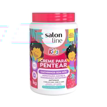 Creme para Pentear Salon Line Kids Cachinhos sem Nós Morango 1kg