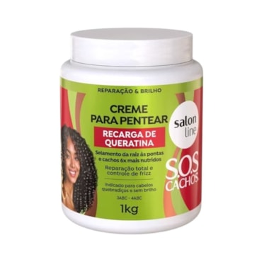 Creme para Pentear Salon Line SOS Cachos Recarga De Queratina 1kg
