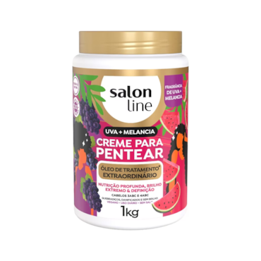 Creme para Pentear Salon Line Uva + Melancia Óleo de Tratamento Extraordinário 1kg