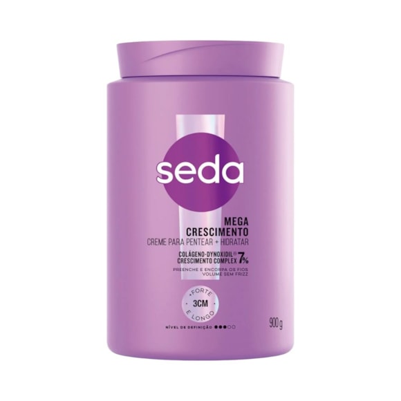 Creme para Pentear Seda Mega Crescimento Colágeno + Dynoxidil 7% 900g