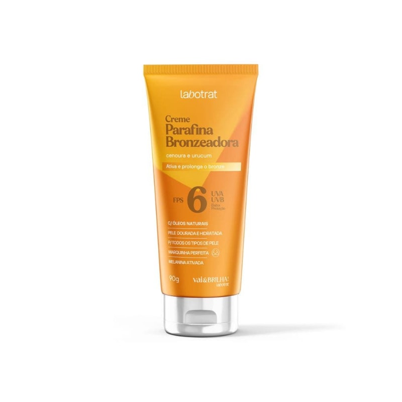Creme Parafina Bronzeadora Labotrat Cenoura e Urucum Vai e Brilha Fps6