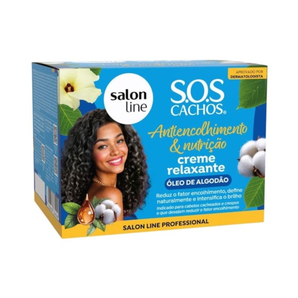 Creme Relaxante Salon Line Antiencolhimento E Nutrição Óleo de Algodão 200g