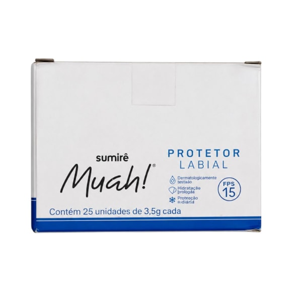 Cx Protetor Labial Muah! FPS 15 25 Unidades