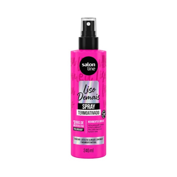 Defrizante Meu Liso Demais Spray Protetor Térmico Salon Line 240ml