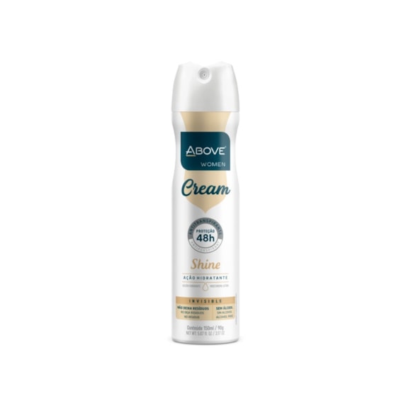 Desodorante Aerosol Above Zero Cream Shine 150ml