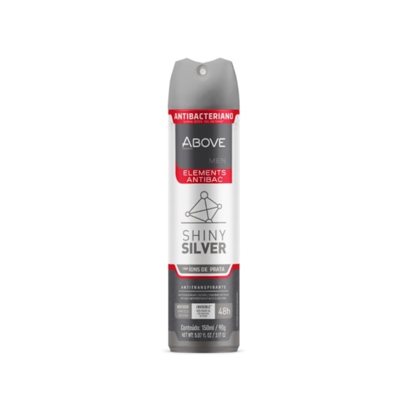 Desodorante Aerosol Above Zero Elements Shiny Silver Al 150ml