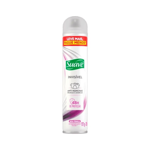 Desodorante Aerosol Suave Antitranspirante Invisivel Anti-Manchas 200ml