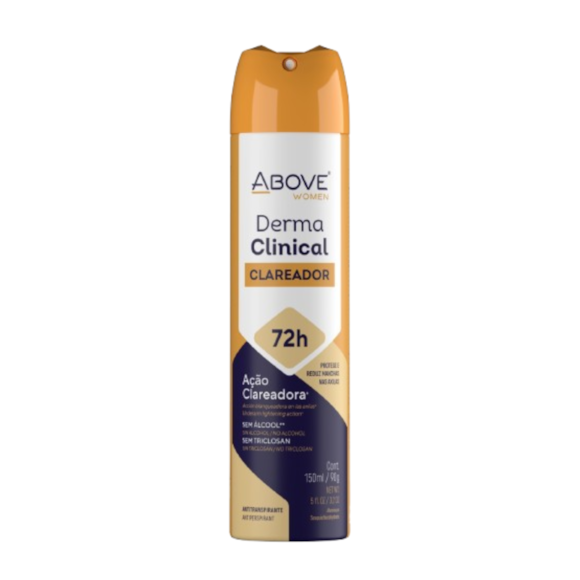Desodorante Aerossol Above Women Dermaclinical Clareador 72h 90g 