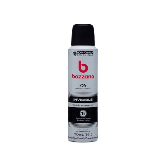 Desodorante Aerossol Antitranspirante Masculino Bozzano Invisible 150ml