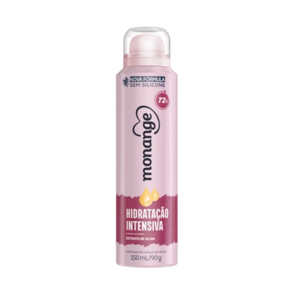 Desodorante Aerossol Antitranspirante Monange Feminino Hidratação Intensiva 150ml