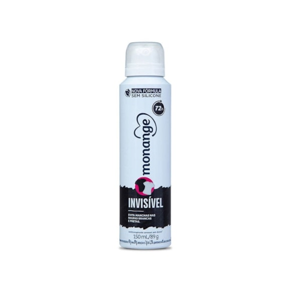 Desodorante Aerossol Antitranspirante Monange Feminino Invisível 150ml