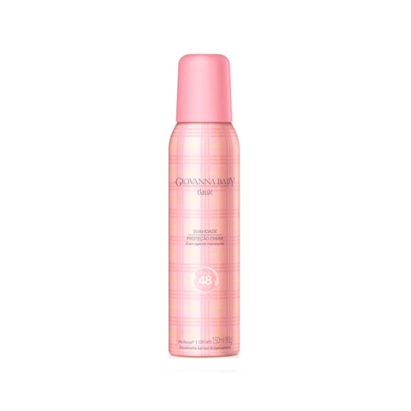 Desodorante Aerossol Giovanna Baby Classic Rosa 150ml