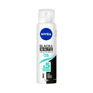 Desodorante Aerossol Nivea Feminino Black White Fresh 150ml