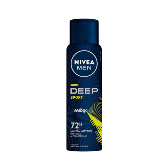 Desodorante Aerossol Nivea Men Deep Sport MaxxTech Carvão Ativado 150ml