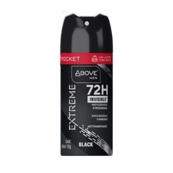 Desodorante Aerossol Pocket Above Extreme Invisible 72h 100ml
