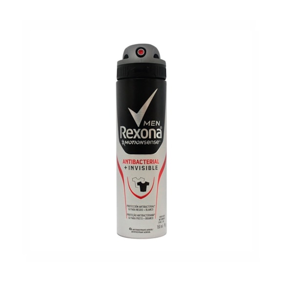 Desodorante Aerossol Rexona Masculino Antibacterial Invisible 150ml