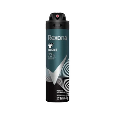 Desodorante Aerossol Rexona Masculino Invisible 150ml