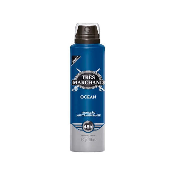 Desodorante Aerossol Três Marchand Ocean 150ml
