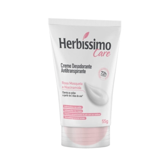 Desodorante Creme Herbíssimo Care Rosa Mosqueta E Niacinamida 55g