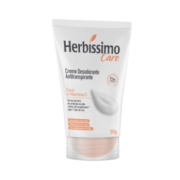 Desodorante Cremoso Herbíssimo Care Coco E Vitamina C 55g