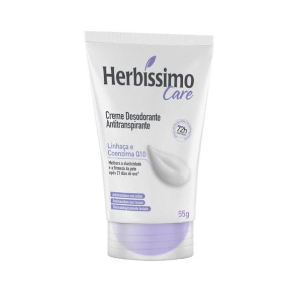 Desodorante Cremoso Herbíssimo Care Linhaça E Coenzima Q10 55g