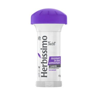 Desodorante Herbal Herbissimo Twist Lavanda 45g - Proteção e Frescor com Aroma Suave de Lavanda
