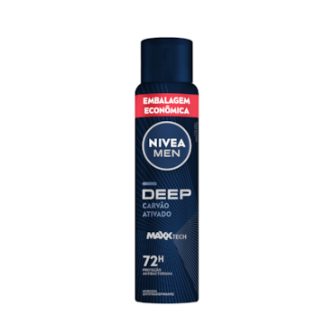 Desodorante Masculino NIVEA MEN Deep Carvão Ativado 200ml