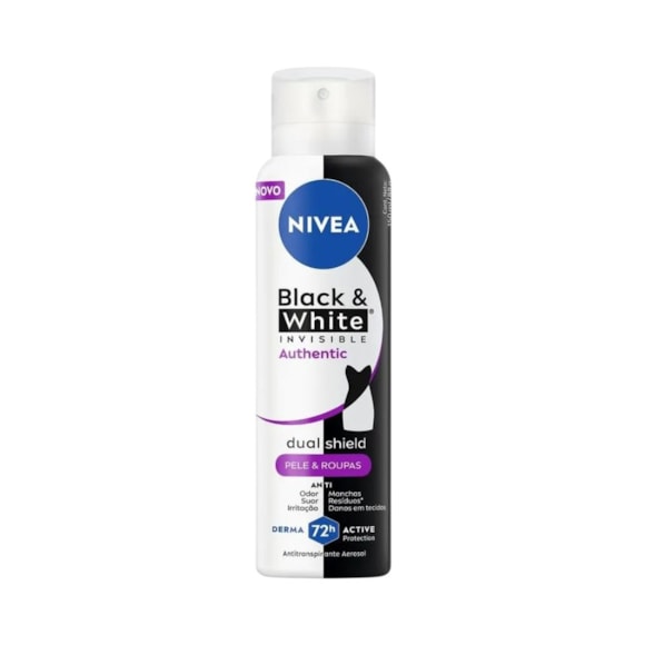 Desodorante Nivea Aerosol Black & White Invisible Authentic 150ml