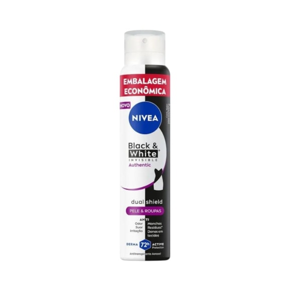Desodorante Nivea Aerosol Black & White Invisible Authentic 200ml