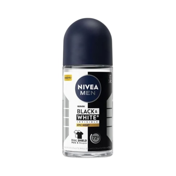 Desodorante Nivea Men Roll-on Black & White Invisible Epic Night 50ml