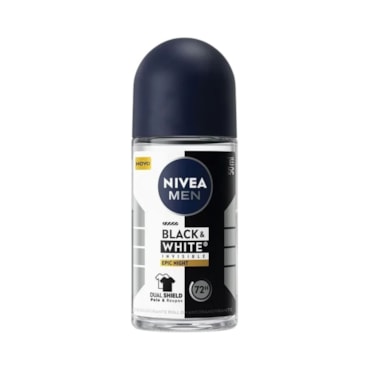Desodorante Nivea Men Roll-on Black & White Invisible Epic Night 50ml