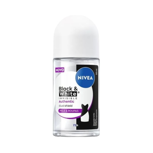Desodorante Nivea Rollon Black & White Invisible Authentic 50ml