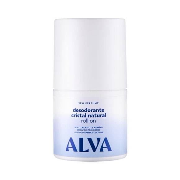 Desodorante Roll On Alva Vegano Cristal Natural Sem Perfume 50ml