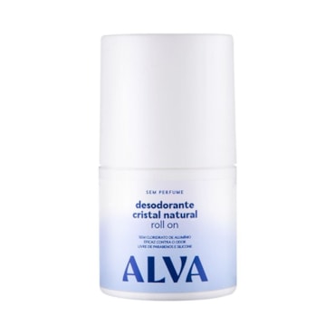 Desodorante Roll On Alva Vegano Cristal Natural Sem Perfume 50ml