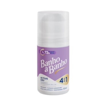 Desodorante Roll On Banho A Banho Feminino Active Dry 50ml
